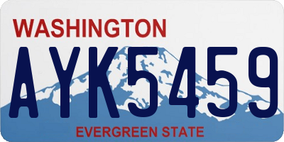 WA license plate AYK5459