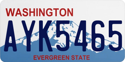 WA license plate AYK5465