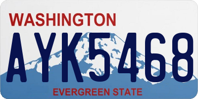 WA license plate AYK5468