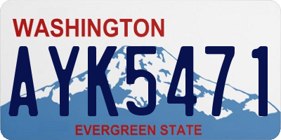WA license plate AYK5471