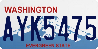 WA license plate AYK5475