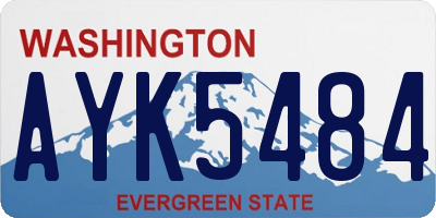 WA license plate AYK5484