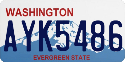 WA license plate AYK5486