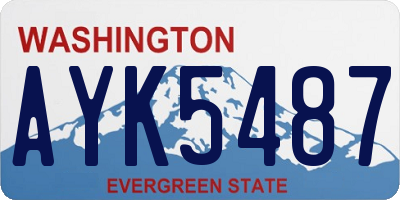 WA license plate AYK5487
