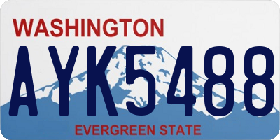 WA license plate AYK5488