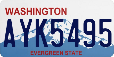 WA license plate AYK5495