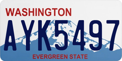 WA license plate AYK5497