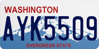 WA license plate AYK5509