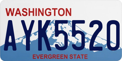 WA license plate AYK5520