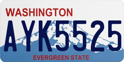 WA license plate AYK5525