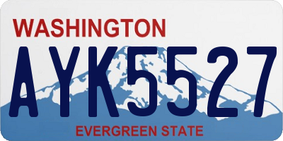 WA license plate AYK5527
