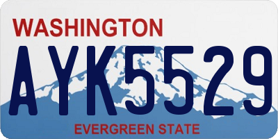 WA license plate AYK5529