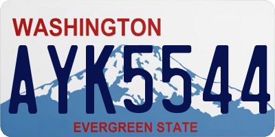 WA license plate AYK5544