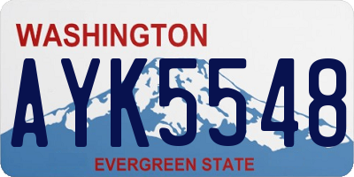 WA license plate AYK5548