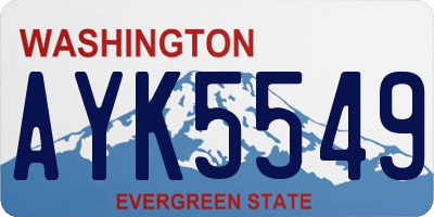 WA license plate AYK5549