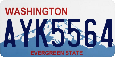 WA license plate AYK5564