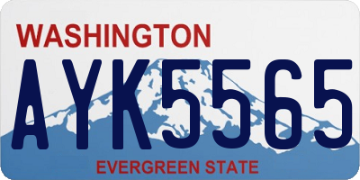 WA license plate AYK5565