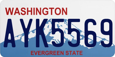 WA license plate AYK5569