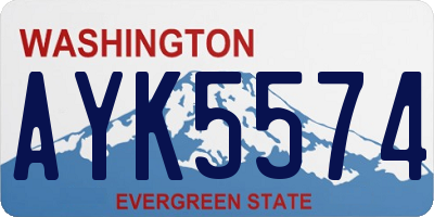 WA license plate AYK5574