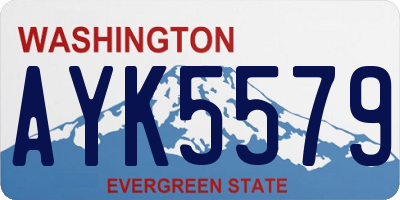 WA license plate AYK5579