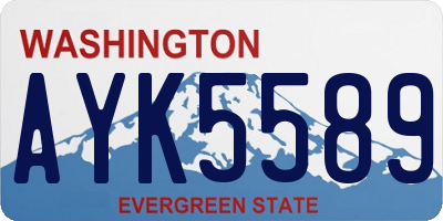 WA license plate AYK5589