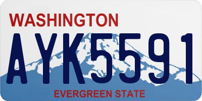 WA license plate AYK5591