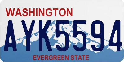 WA license plate AYK5594