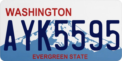 WA license plate AYK5595