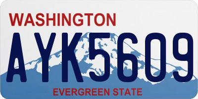 WA license plate AYK5609