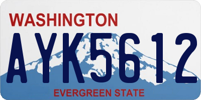 WA license plate AYK5612