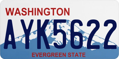 WA license plate AYK5622