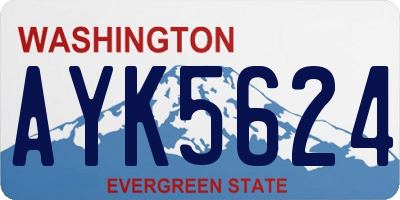 WA license plate AYK5624