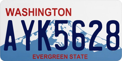 WA license plate AYK5628