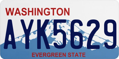 WA license plate AYK5629