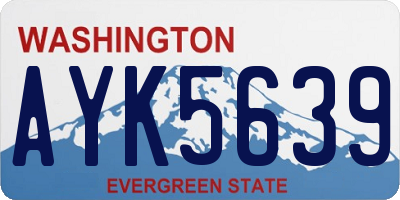 WA license plate AYK5639