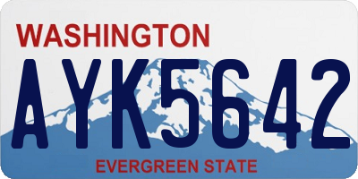 WA license plate AYK5642