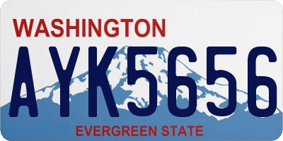 WA license plate AYK5656