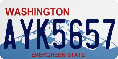 WA license plate AYK5657