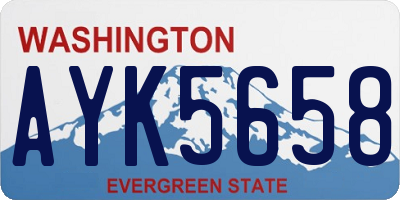 WA license plate AYK5658