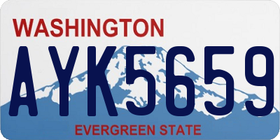 WA license plate AYK5659