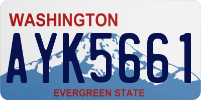 WA license plate AYK5661