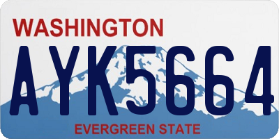 WA license plate AYK5664