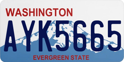 WA license plate AYK5665