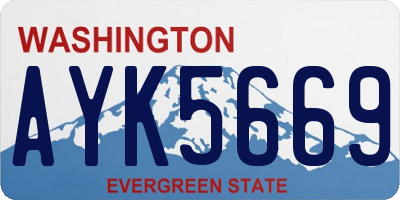 WA license plate AYK5669
