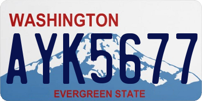 WA license plate AYK5677