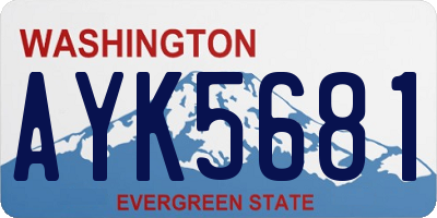 WA license plate AYK5681