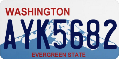 WA license plate AYK5682