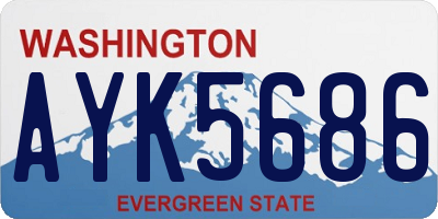 WA license plate AYK5686