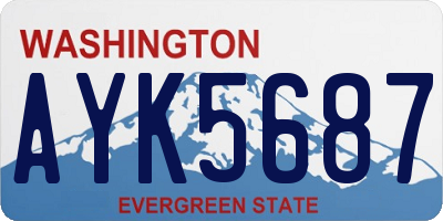 WA license plate AYK5687
