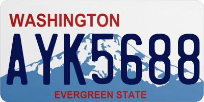 WA license plate AYK5688